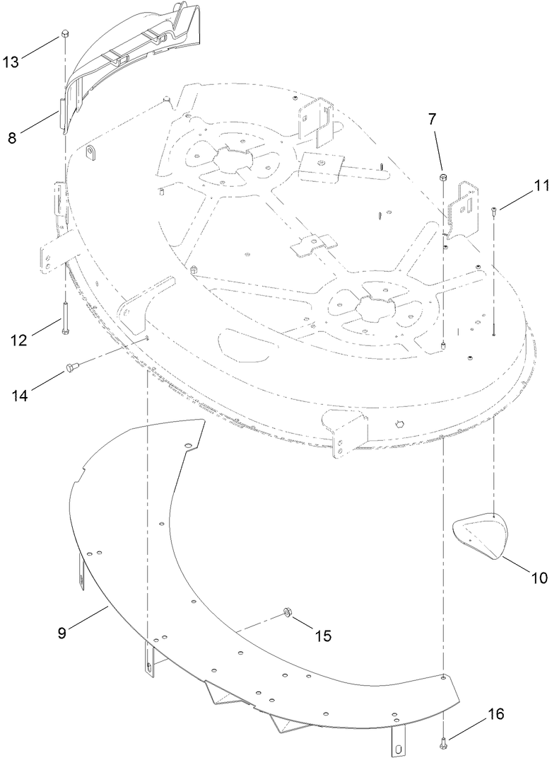 42 Inch Deck Baffle Assembly
