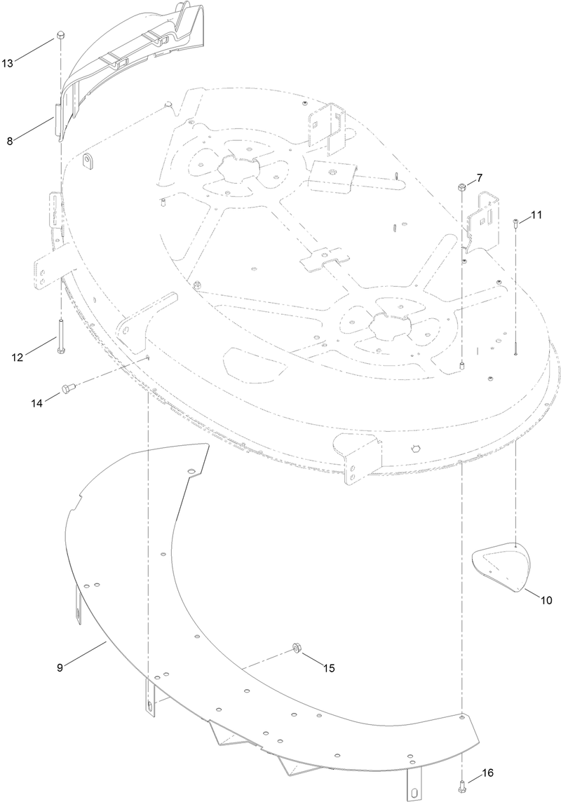 42 Inch Deck Baffle Assembly