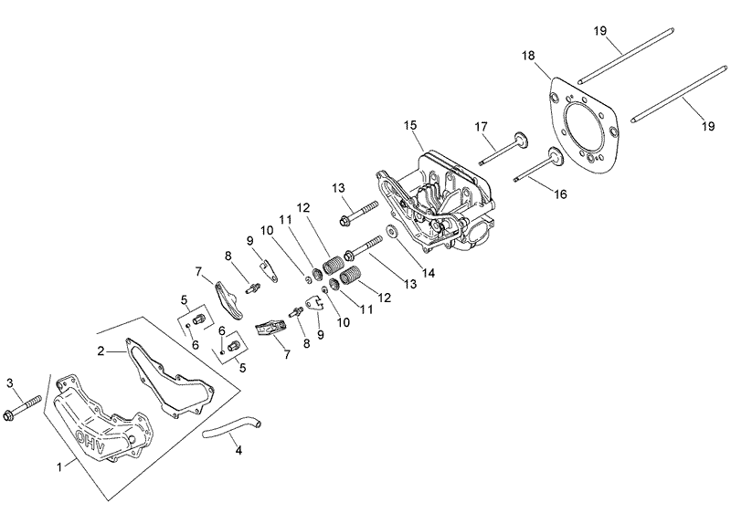 Head Valve and Breather Assembly Kohler SV610S 0022