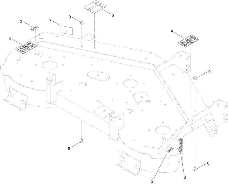 50 Inch Deck and Decal Assembly No 121 0734