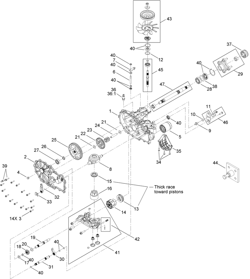 Right Hand Hydro Transaxle Assembly No 119 3361