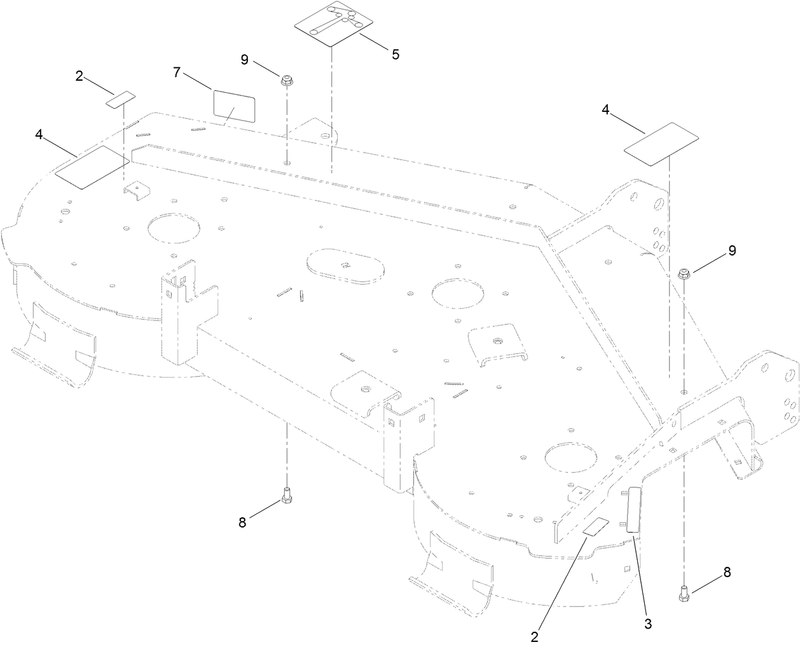 50 Inch Deck and Decal Assembly No 121 0734