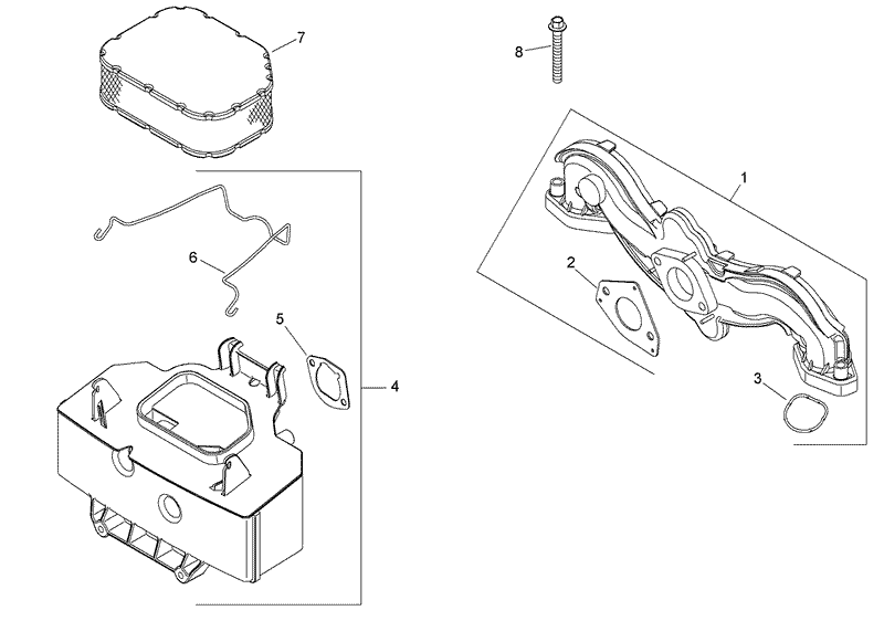 Air Intake and Filtration Assembly Kohler SV720 0030