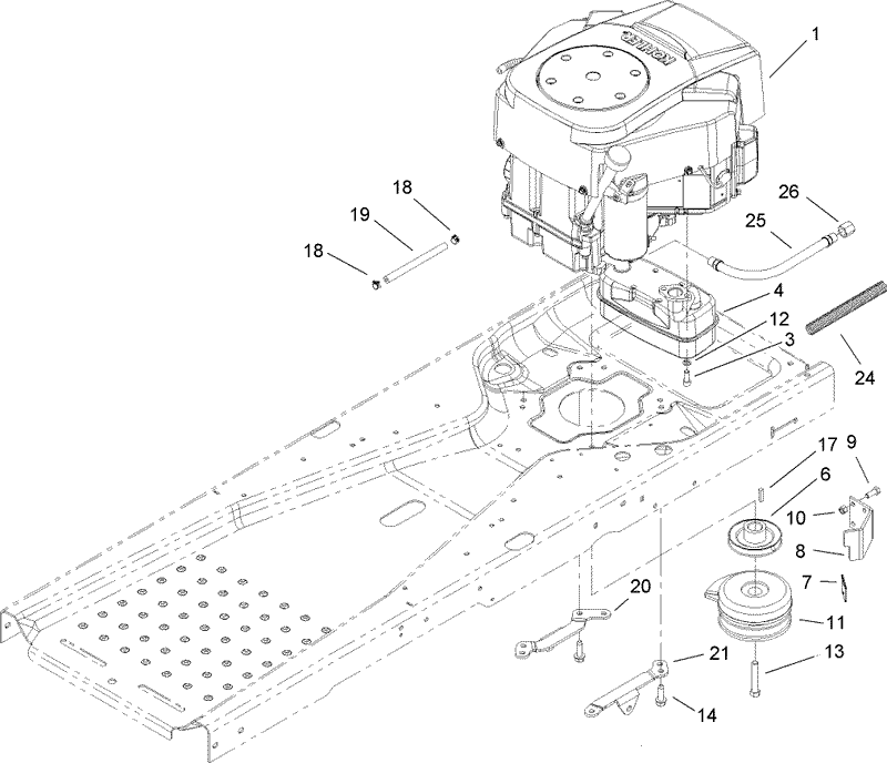 Engine and Clutch Assembly