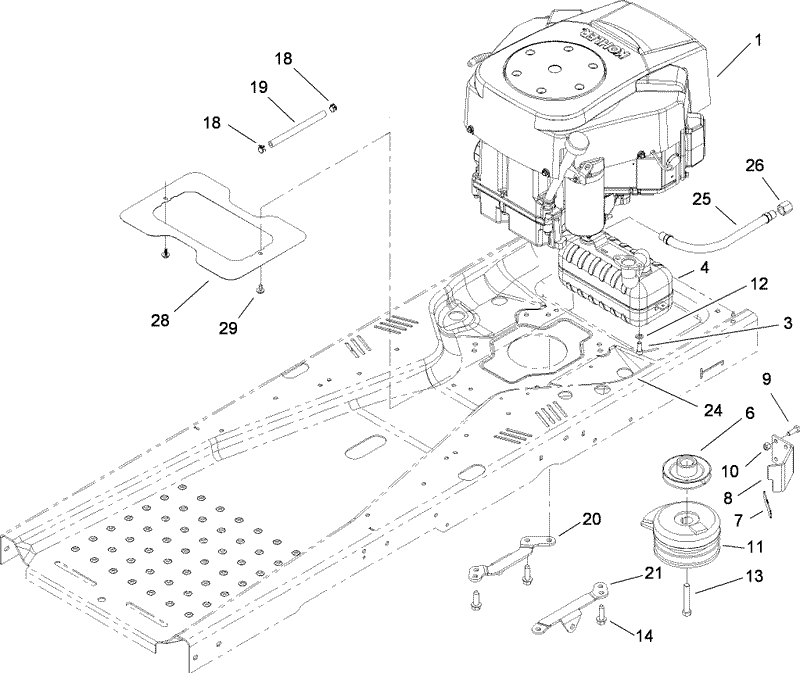 Engine and Clutch Assembly