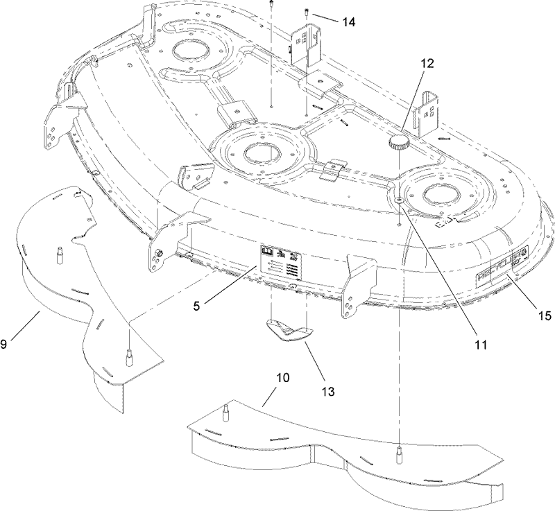50 Inch Deck Recycler Assembly