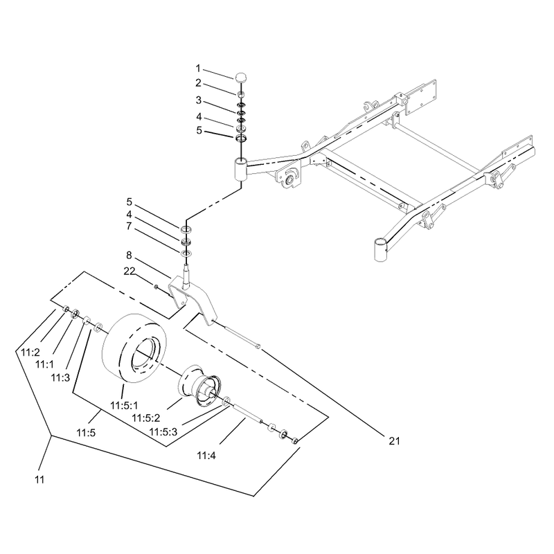 Caster and Wheel Assembly