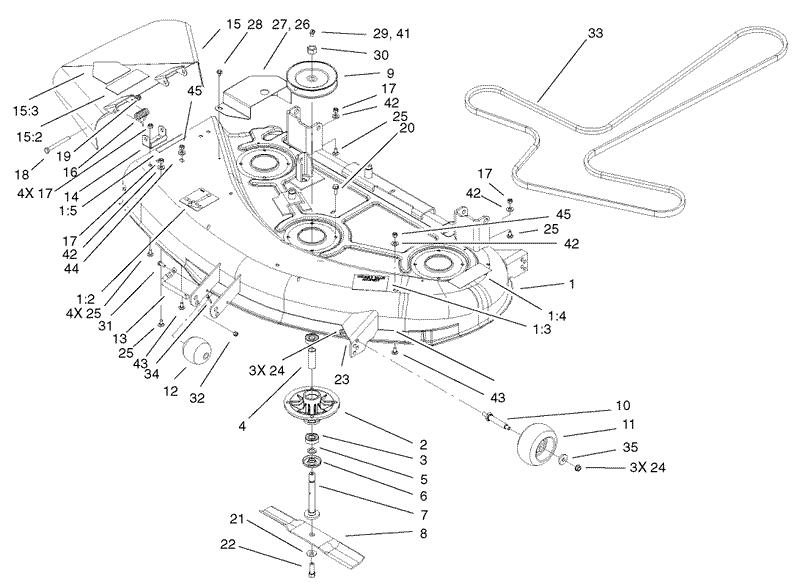 44in Deck Assembly