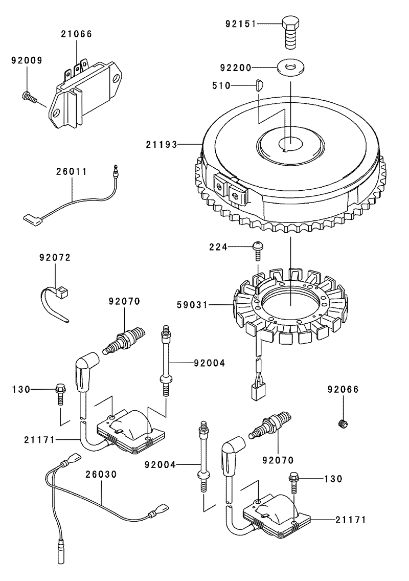 Electric Equipment Assembly Kawasaki FH500V AS36