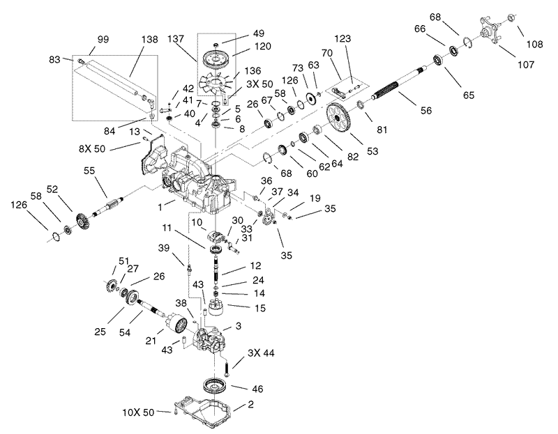 LH Hydro Transaxle Assembly No 100 7361