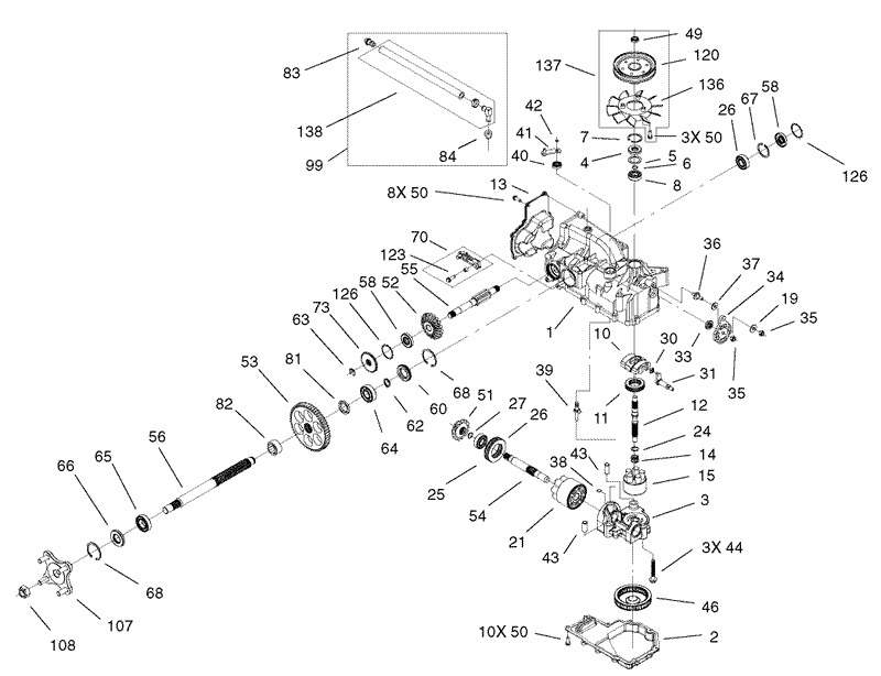 RH Hydro Transaxle Assembly No 100 7360