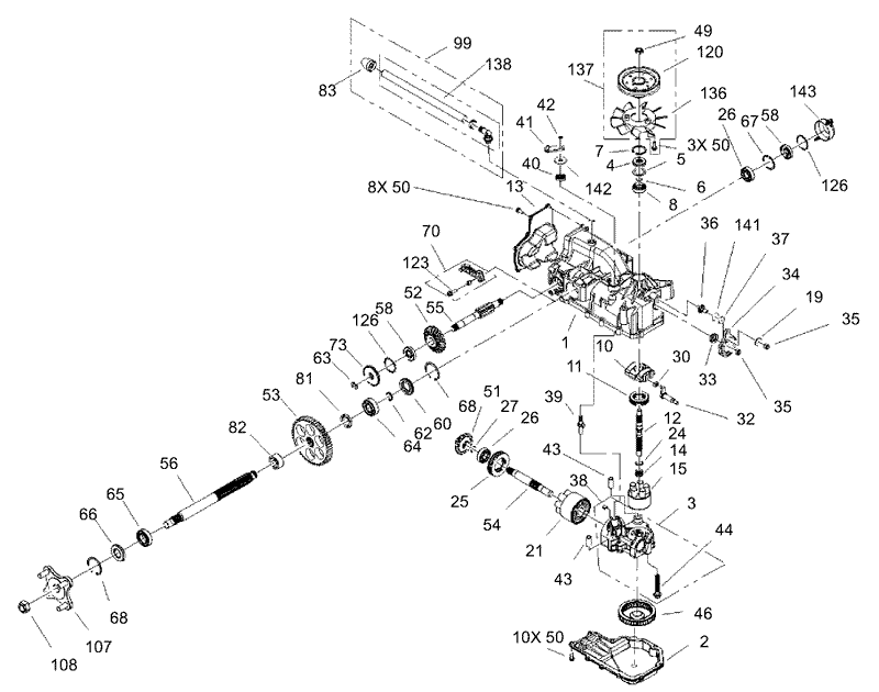 RH Hydro Transaxle Assembly No 107 1708