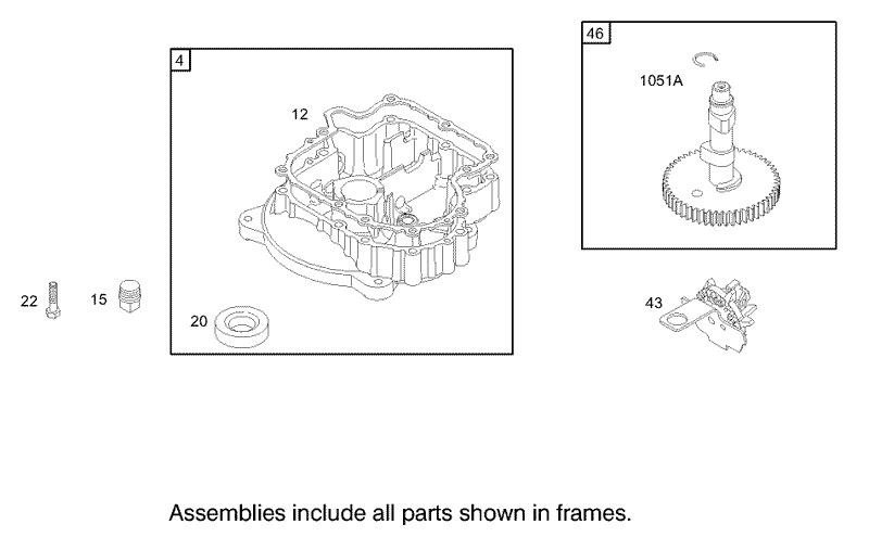 Crankcase Assembly Briggs and Stratton 280H07 0166 E1