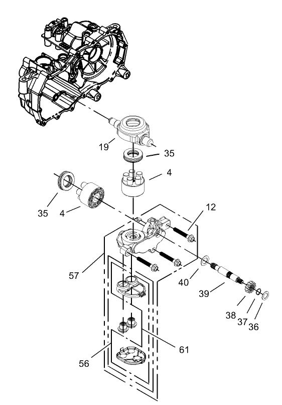 Cylinder Block Assembly LH Hydrostat No 105 3492