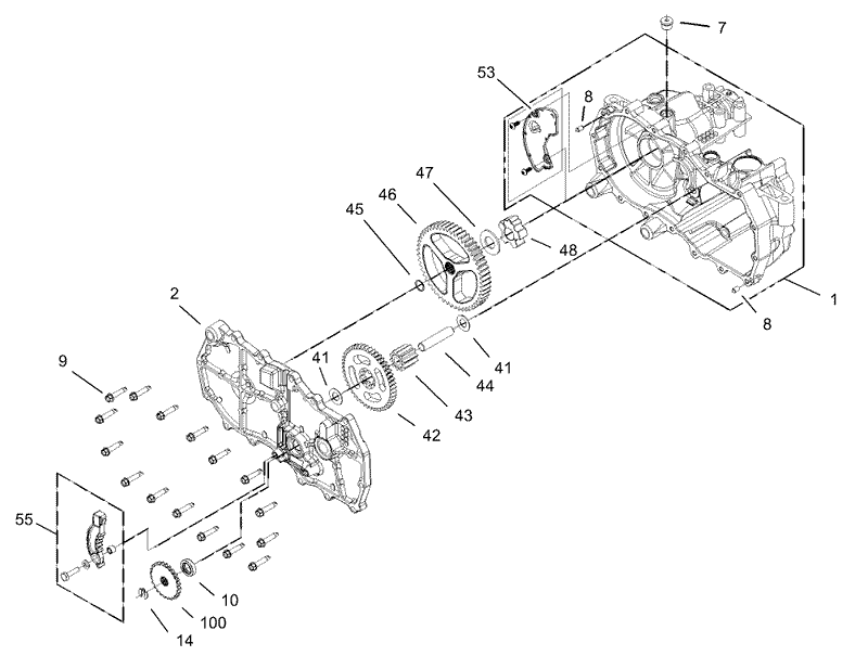 Housing Assembly RH Hydrostat No 105 3491