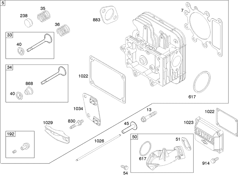 Cylinder Head Assembly Briggs and Stratton 280h07 0166 e1