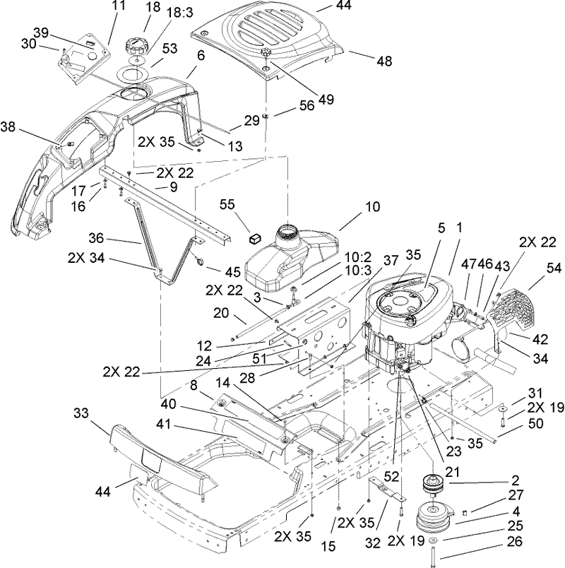 Engine and Styling Assembly