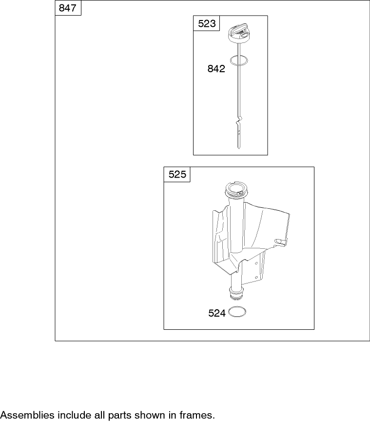Oil Filter Tube and Pump Assembly Briggs and Stratton Model 280h07 0166 e1