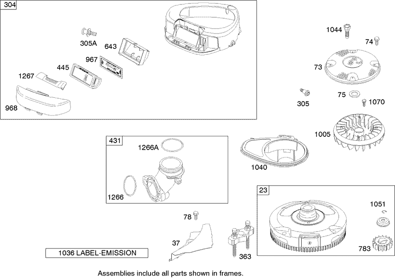 Blower Housing Assembly Briggs and Stratton 280h07 0166 e1
