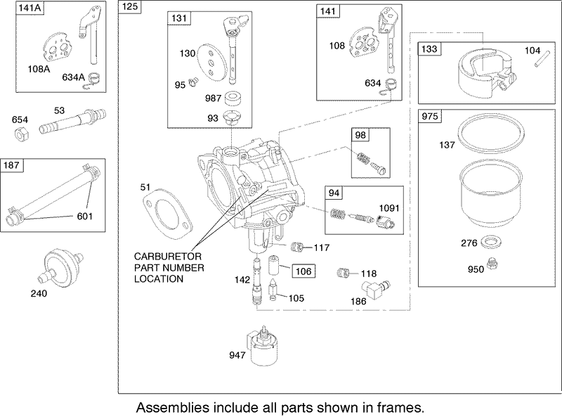 Carburetor Assembly Briggs and Stratton 280h07 0166 e1