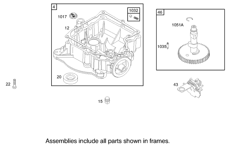 Crankcase Assembly Briggs and Stratton 286H77 0165 E1