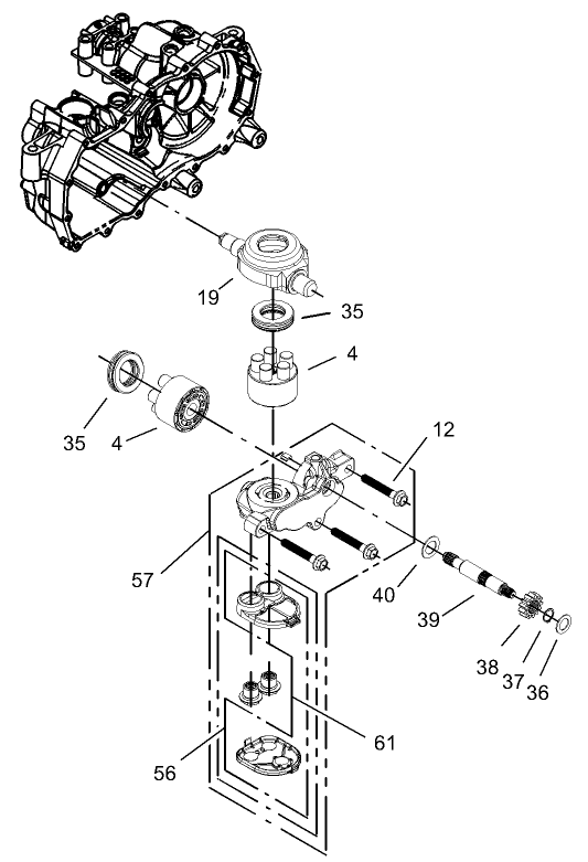 Cylinder Block Assembly LH Hydrostat No 105 3492