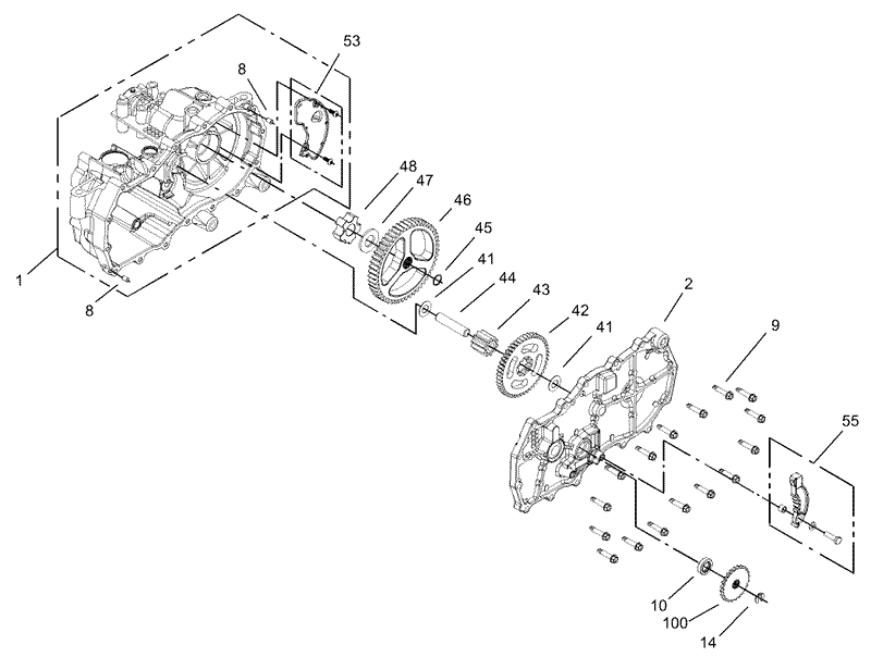 Housing Assembly LH Hydrostat No 105 3492
