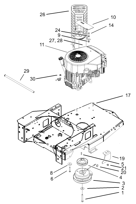 Engine and Clutch Assembly