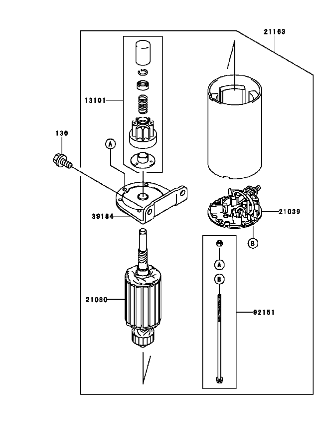 Starter Assembly Kawasaki FH531V AS11