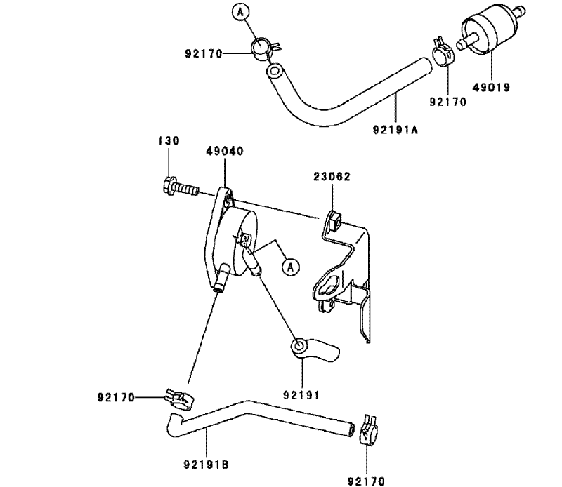 Fuel Tank Fuel Valve Assembly Kawasaki FH531V AS11