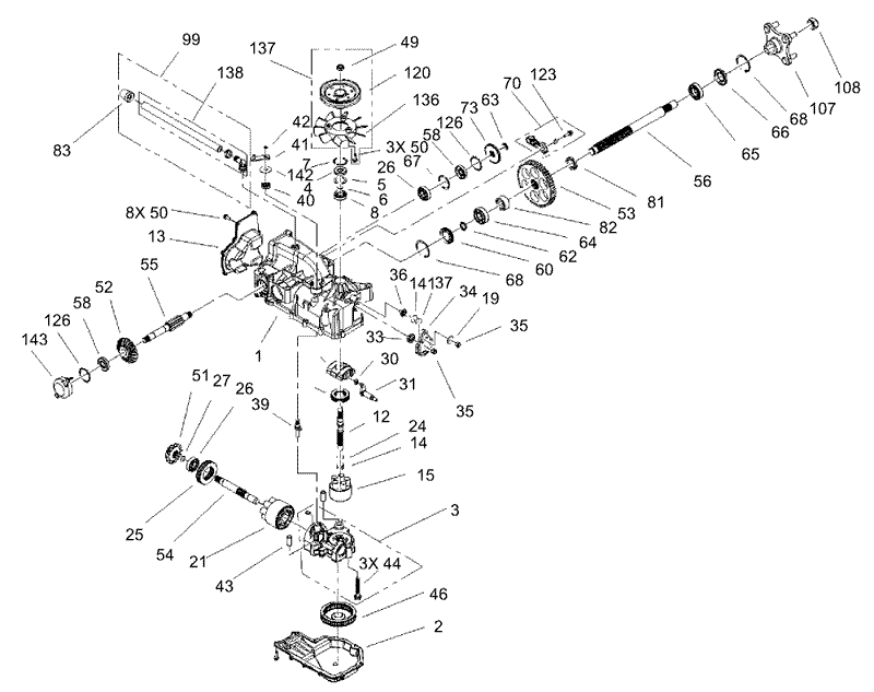 LH Hydro Transaxle Assembly No 107 1709