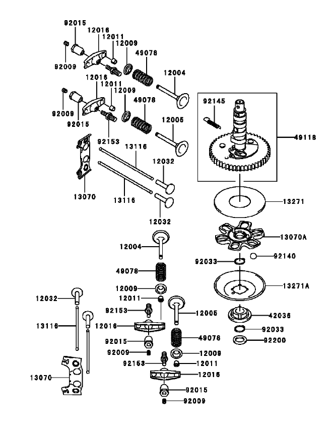 Valve Camshaft Assembly Kawasaki FH531V AS11