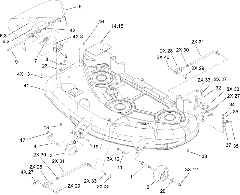 44in Deck Assembly