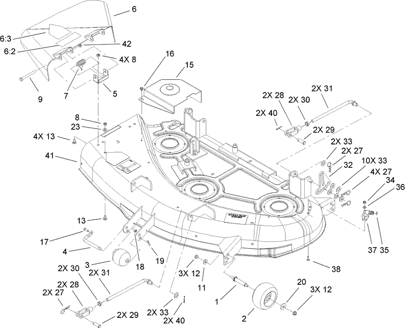 44in Deck Assembly