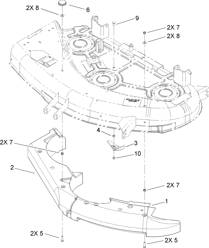 44in Deck Baffle Assembly