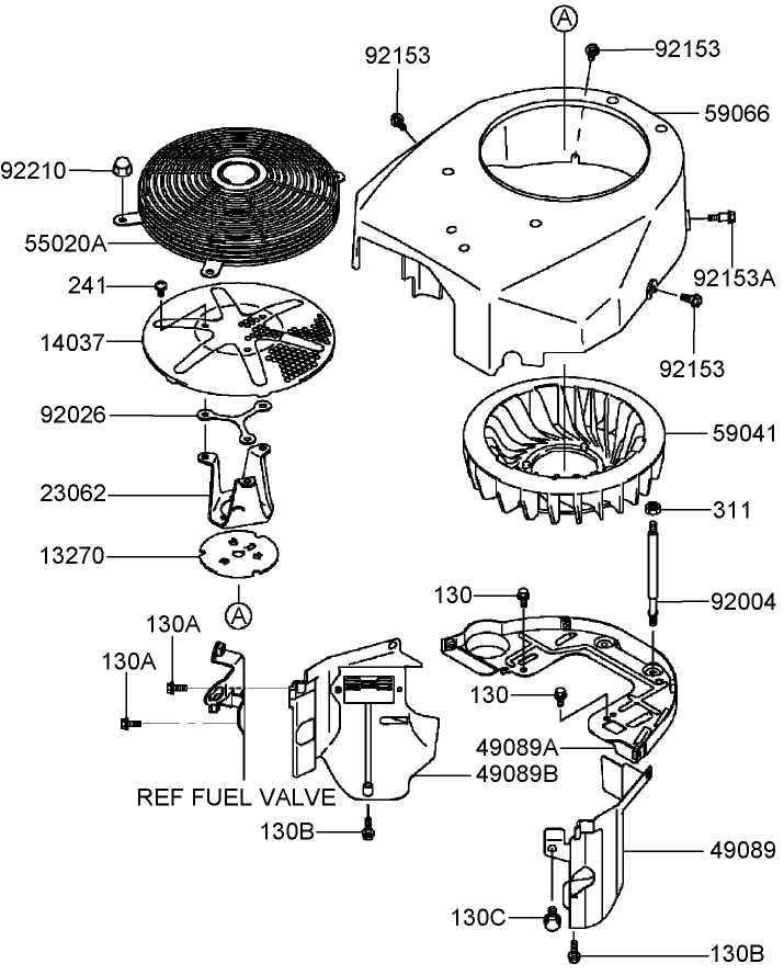 Cooling Equipment Assembly Kawasaki FH541V BS50 R