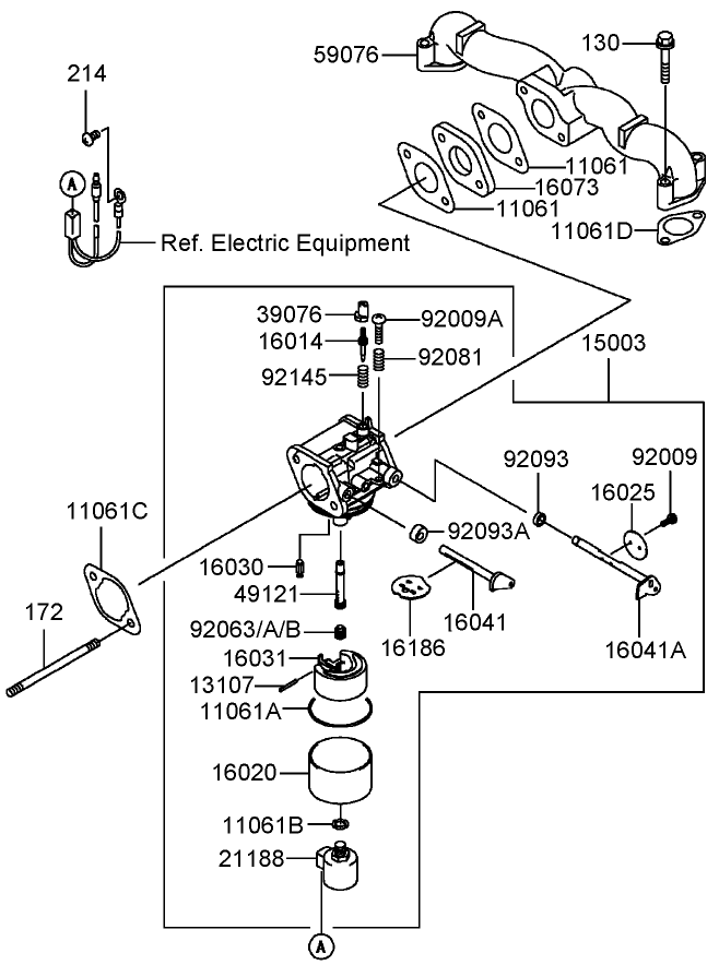 Carburetor Assembly Kawasaki FH541V AS50