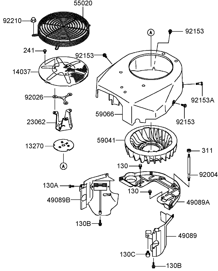 Cooling Equipment Assembly Kawasaki FH541V AS50