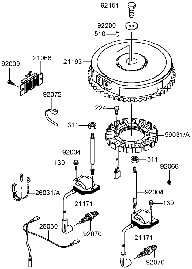 Electric Equipment Assembly Kawasaki FH541V AS50