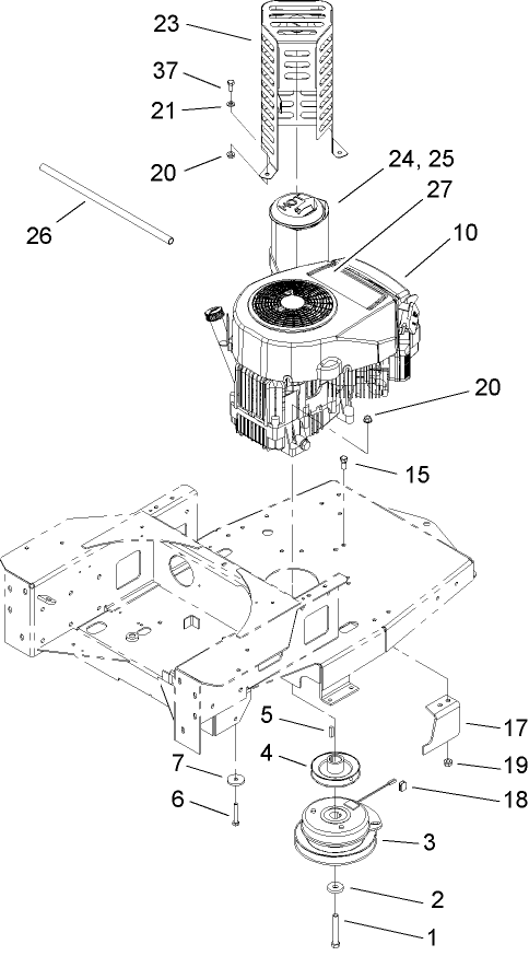 Engine and Clutch Assembly