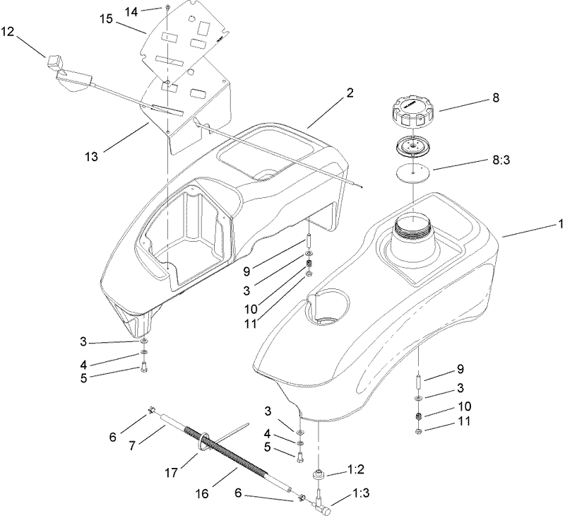 Fuel Tank and Control Pod Assembly