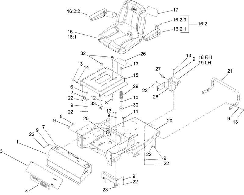 Seat and Rear Frame Assembly
