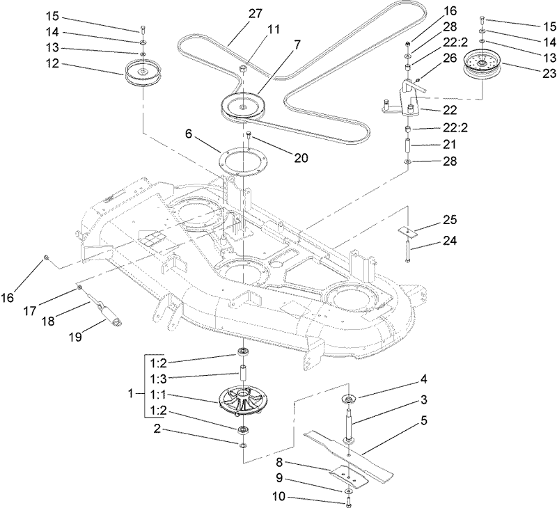 Spindle and Belt Drive Assembly