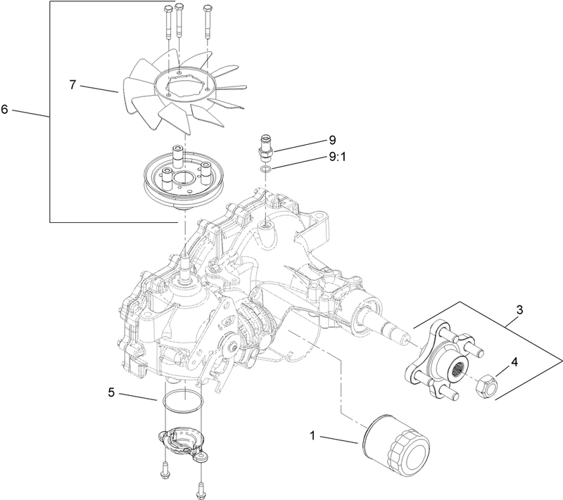 LH Transmission Assembly No 116 1205
