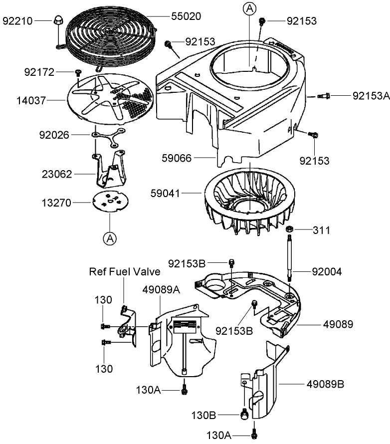 Cooling Equipment Assembly Kawasaki FH580V AS50 R