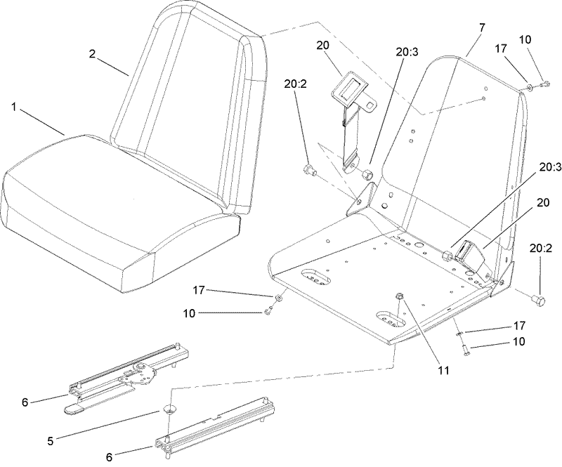 Seat Assembly No 107 2116