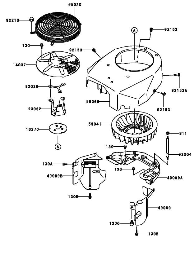 Cooling Equipment Assembly Kawasaki FH580V AS14