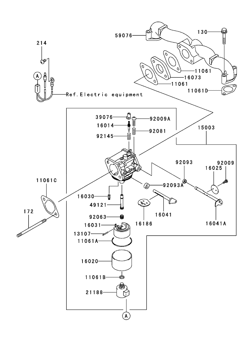 Carburetor Assembly Kawasaki FH580V AS29