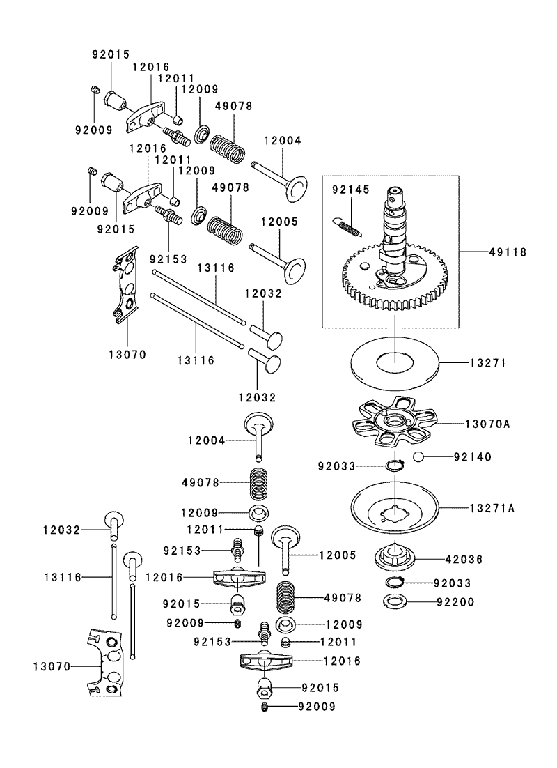Valve Camshaft Assembly Kawasaki FH580V AS29