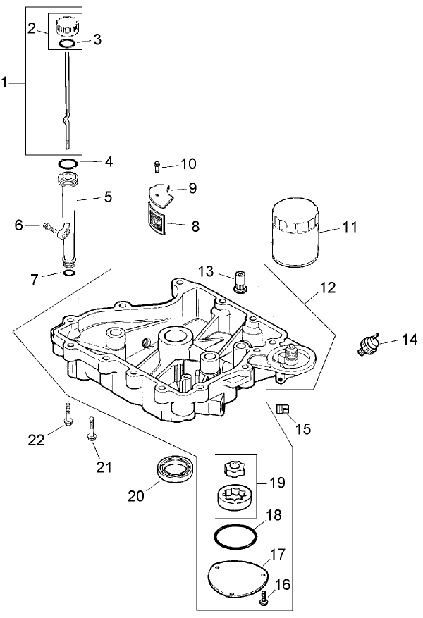 Oil PanLubrication Assembly Kohler CV493S 27528